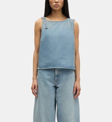 Top Samolly droite sans manches en coton biologique Samsoe Samsoe