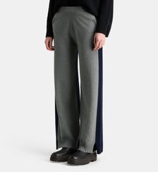 Pantalon large bicolore cachemire et laine Stella McCartney