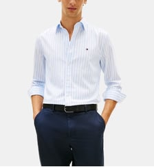 Chemise droite à rayures Tommy Hilfiger