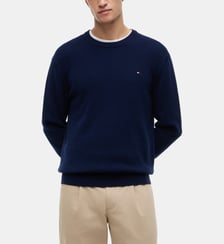 Pull droit coton structuré Tommy Hilfiger