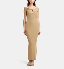 Robe longue moulante en maille métallisée Stella McCartney
