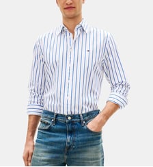 Chemise droite à rayures Tommy Hilfiger