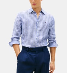 Chemise droite à rayures Tommy Hilfiger