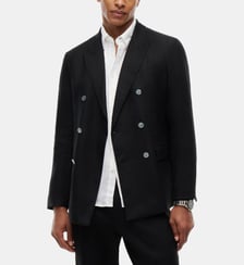 Blazer droit en lin double boutonnage Tommy Hilfiger