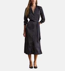 Robe chemise ajustée manches longues à rayures Lauren Ralph Lauren