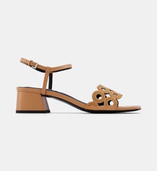 Sandales à talons Oribu studs cuir Bibi Lou