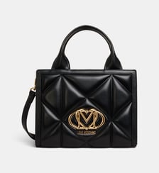 Sac à main matelassé monogramme Love Moschino