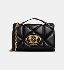 Sac à main matelassé monogramme Love Moschino