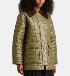 Veste mi-longue Veste midi matelassée brillante Ganni