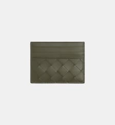 Porte-cartes en cuir tressé signature Bottega Veneta