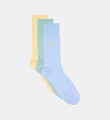 Lot de 3 paires de chaussettes hautes côtelées Polo Ralph Lauren