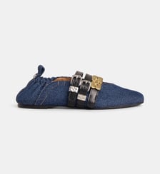 Ballerines denim Sue Triple coton bio Ganni