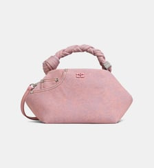 Petit Sac à main Bou effet coton denim délavé Ganni