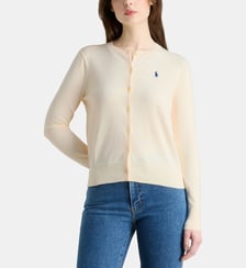 Cardigan à col rond en coton Polo Ralph Lauren