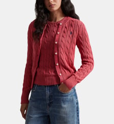 Cardigan droit en coton maille torsadée Polo Ralph Lauren