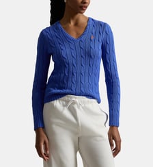 Pull ajusté mail torsadée signature en coton Polo Ralph Lauren
