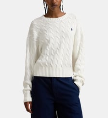 Pull droit signature maille torsadée  Polo Ralph Lauren