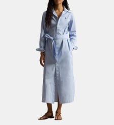 Robe chemise longue à rayure en coton signature Polo Ralph Lauren