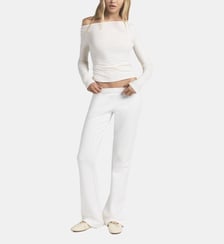 Pantalon ajusté en coton mélangé Skims