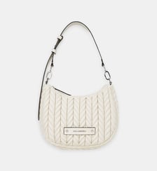 Sac hobo effet tressé Karl Lagerfeld