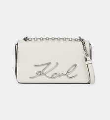 Sac à main Signature 2.0 en cuir de vachette Karl Lagerfeld