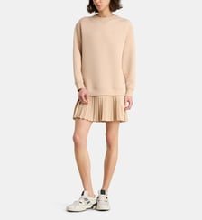 Robe sweat jupe plissée coton  Lacoste