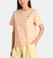 T-shirt droit à rayures coton Lacoste