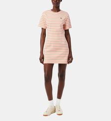 Robe courte rayée Lacoste