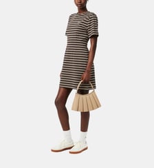 Robe courte rayée Lacoste
