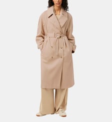 Trench long en gabardine de coton stretch Lacoste