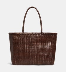 Sac panier Weave cuir tressé big Dragon Diffusion