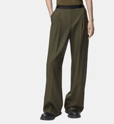 Pantalon fluide en laine Loewe