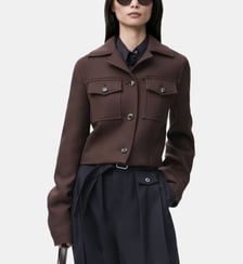 Veste droite courte en laine  Loewe