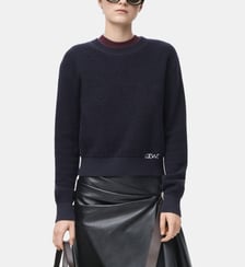 Pull droit en laine signature Loewe