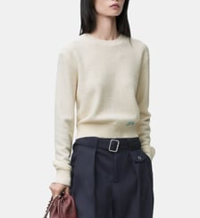 Pull droit en laine signature Loewe