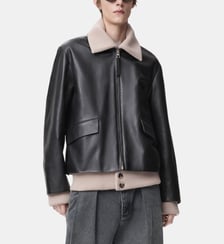 Veste droite en cuir Loewe