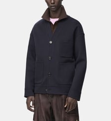 Cardigan droit en laine mélangée Loewe