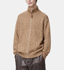 Cardigan zippé coton et lin Loewe