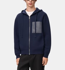 Sweat droit zippé en laine Loewe