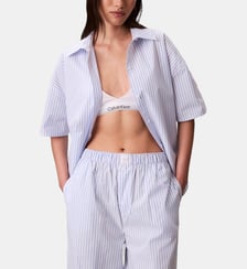 Chemisette de pyjama signature à rayures Calvin Klein