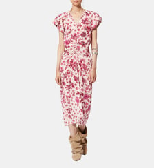 Robe ajustée en soie Terenae imprimé floral Isabel Marant