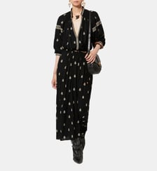 Robe longue Rodilia en soie manches longues Isabel Marant