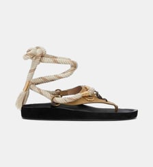 Sandales Onyna en coton et cuir Isabel Marant