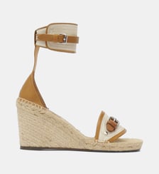 Espadrilles Oliha montantes en coton et cuir Isabel Marant