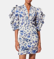 Robe ajusté Doris en soie mélangé imprimé floral Isabel Marant