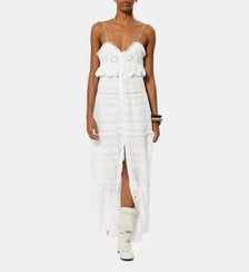 Robe Paule à volants longue en coton Isabel Marant