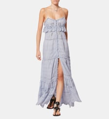 Robe Paule à volants longue en coton Isabel Marant
