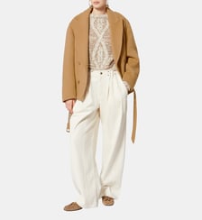 Manteau droit Warna en laine mélangée Isabel Marant