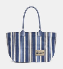 Sac cabas Yenky zipped à rayures en coton Isabel Marant
