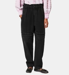 Pantalon Mellya coupe carotte en coton délavé Isabel Marant